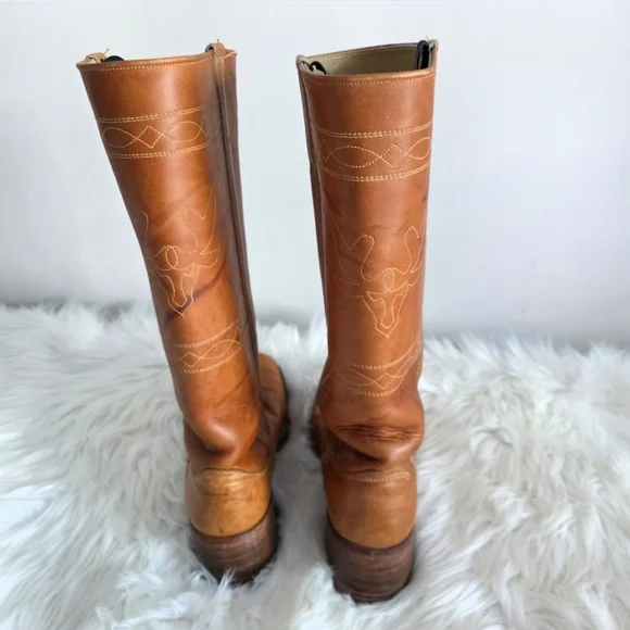 Vintage Stitching Horse Campus Boots Size 8 1/2D - Picture 2 of 16